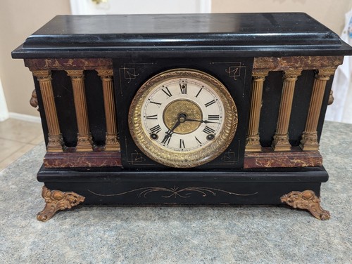 Antique day mantle clock - day,
